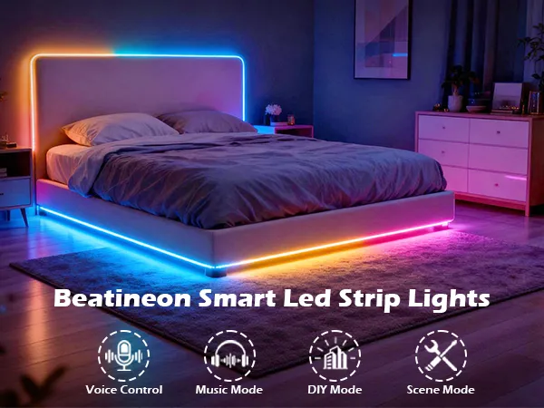 COB RGB Color Changing LED Strip Light,16.4ft,2100LEDs in Total,24 keys remote control - Image 2