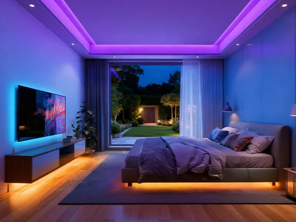 COB RGB Color Changing LED Strip Light,16.4ft,2100LEDs in Total,24 keys remote control - Image 3