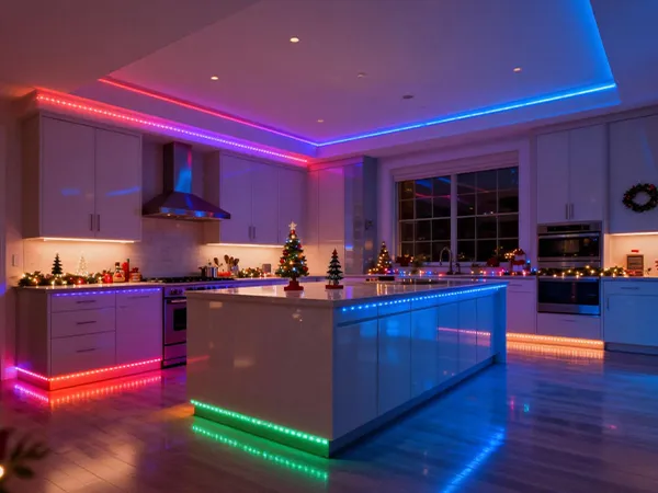 COB RGB Color Changing LED Strip Light,16.4ft,2100LEDs in Total,24 keys remote control - Image 4