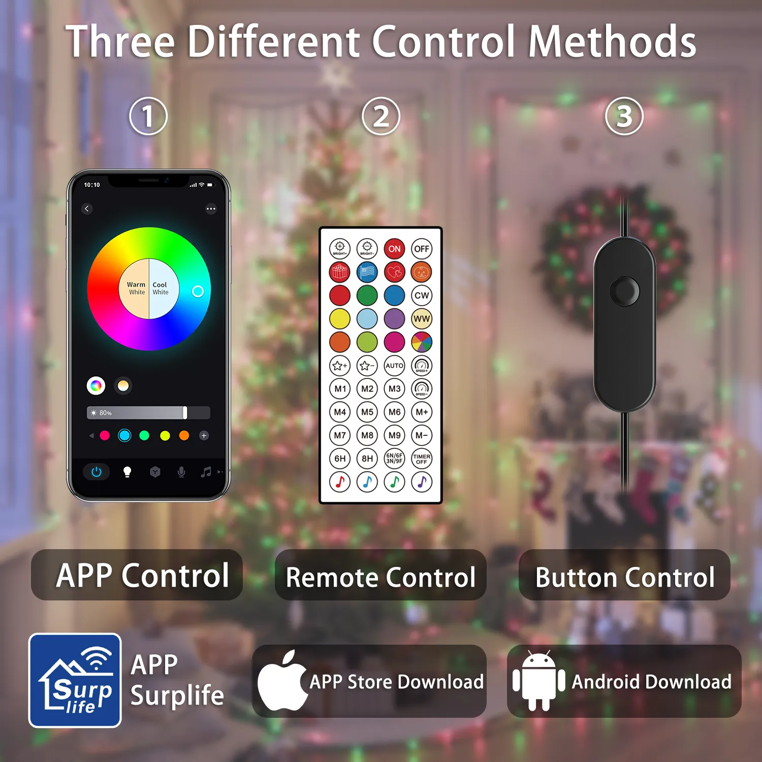 Color Changing Smart Christmas Lights,66ft 200 LED RGB String Lights with App & Remote Control,Timer,Music Sync,Dimmable Mini Lights for Xmas Tree Birthday Wedding Party Festival Decor - Image 5