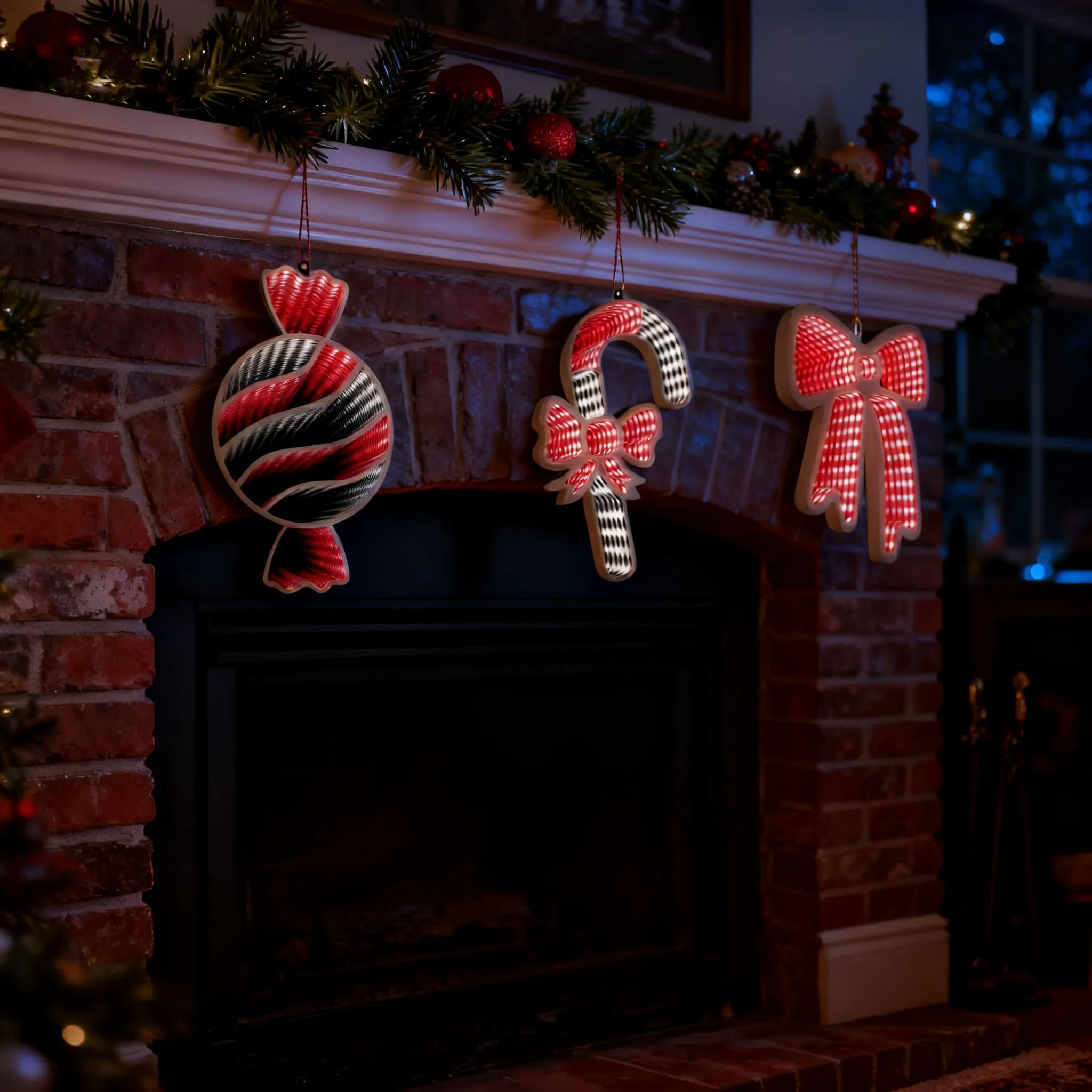 3D Infinity Mirror String Lights for Christmas Decorations Indoor,Christmas Deco - Image 2
