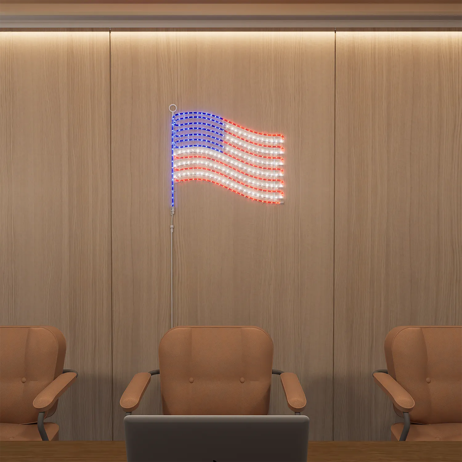 American Flag Lights-Metal Frame, 24"x21.65" US Flag 340 LEDs, IP65 Outdoor - Image 13