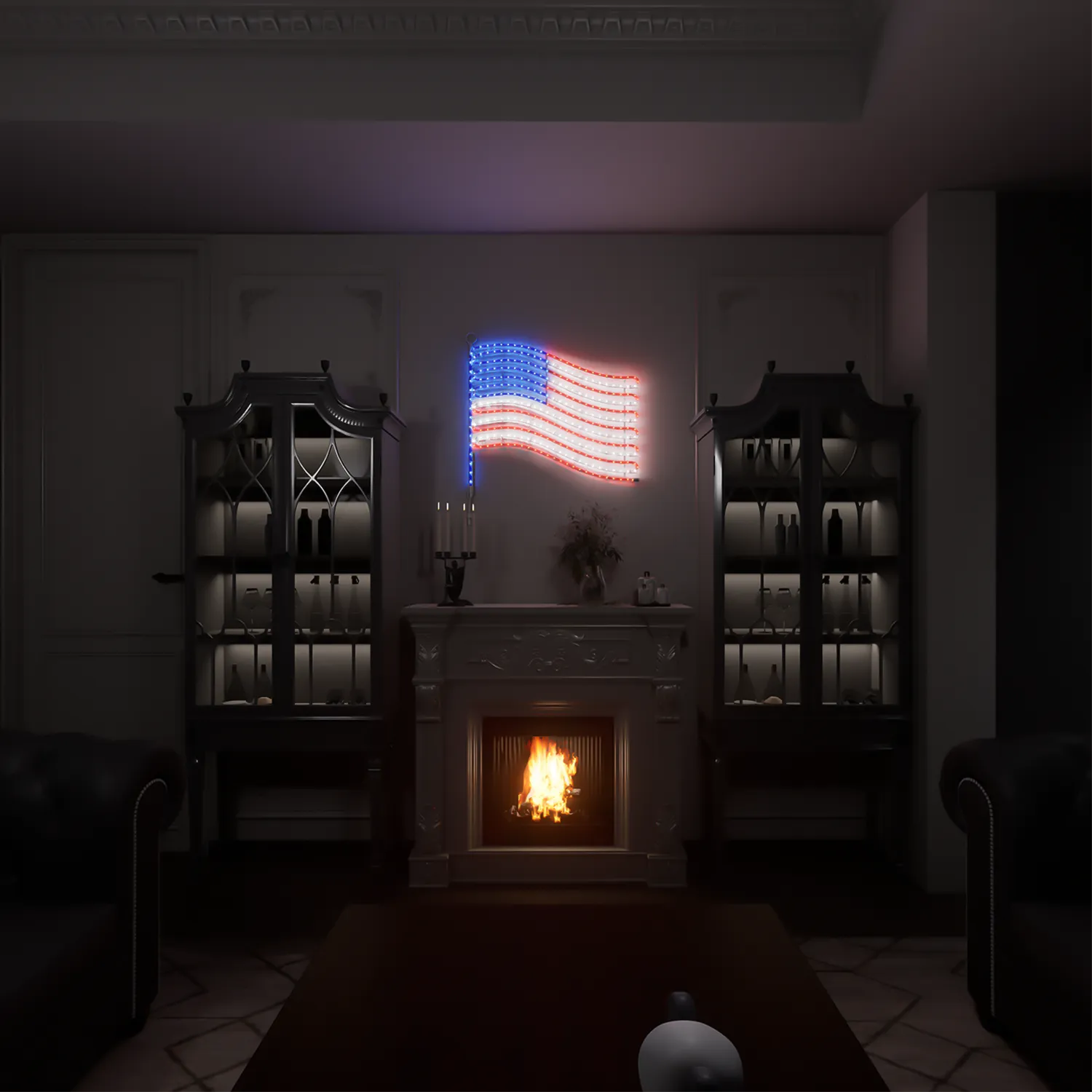 American Flag Lights-Metal Frame, 24"x21.65" US Flag 340 LEDs, IP65 Outdoor - Image 7