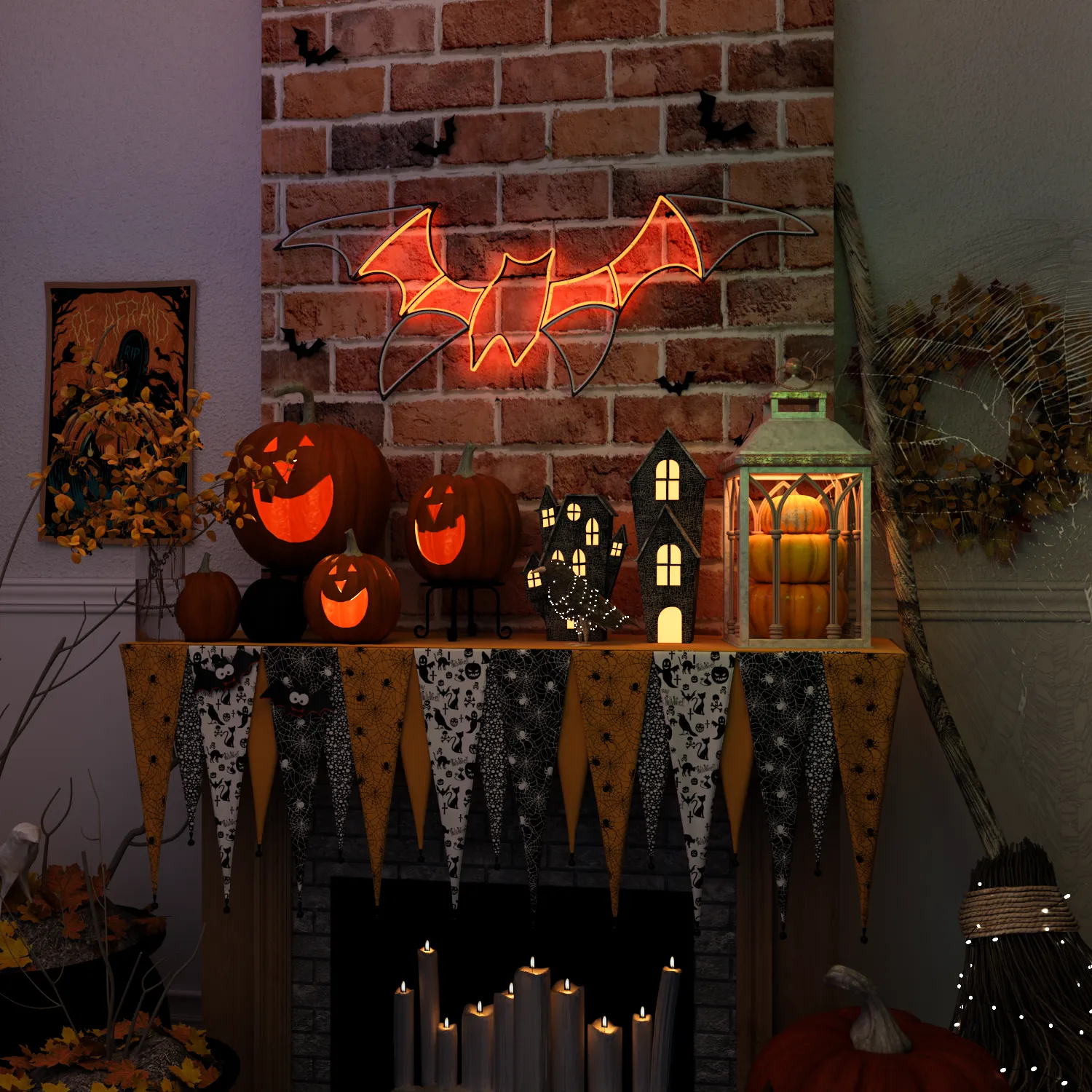 Bat Neon Sign for Wall Art Decor,Metal Frame Led Sign Animated Bat Swing Neon Light Up Sign for Signs for Wall Decor,Flying Bat Neon Light Up Signs for Bedroom,Folding and Easy to Store - Image 4