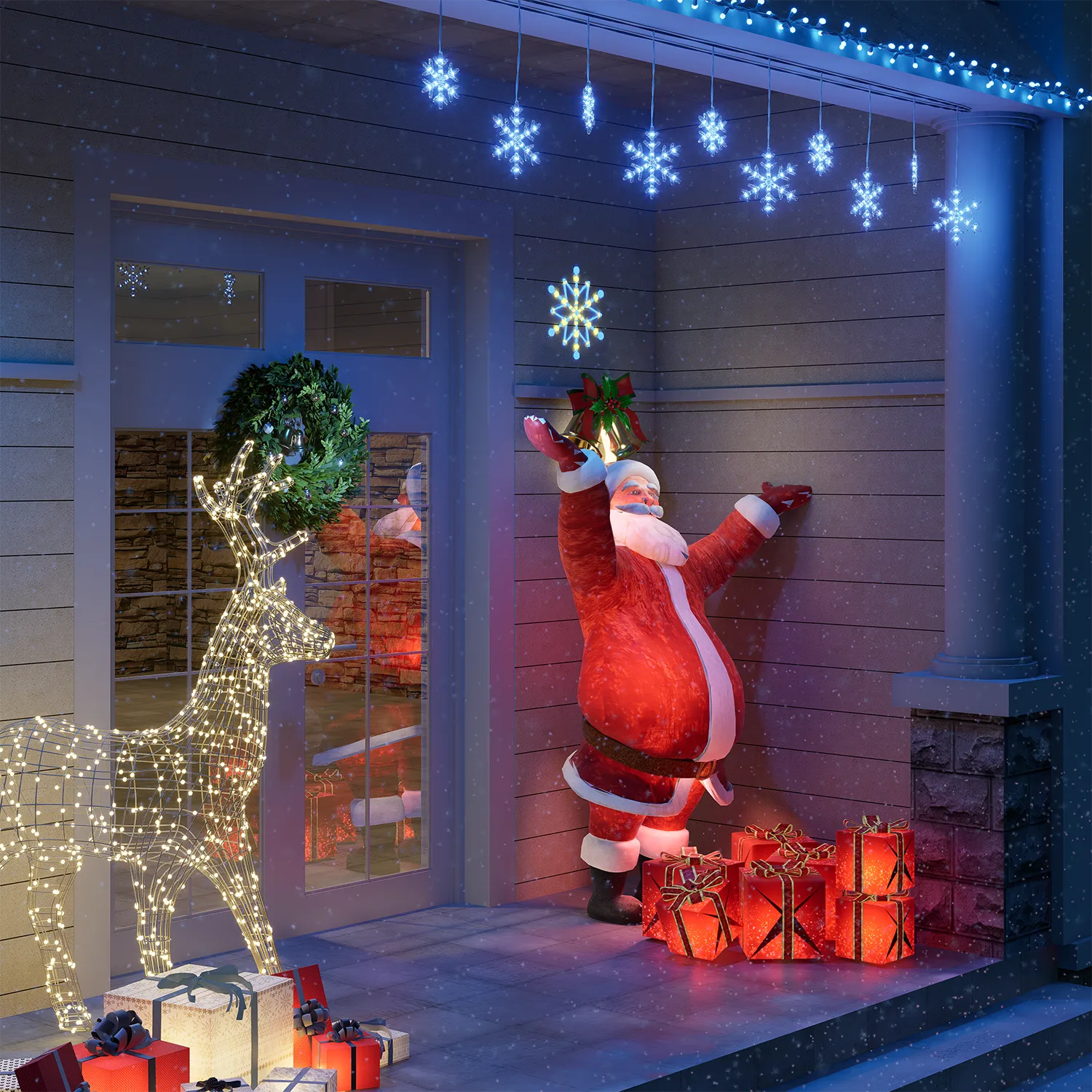 Small Snowflake Light ,Pre-set Twinkle Effect,29V,150leds - Image 16