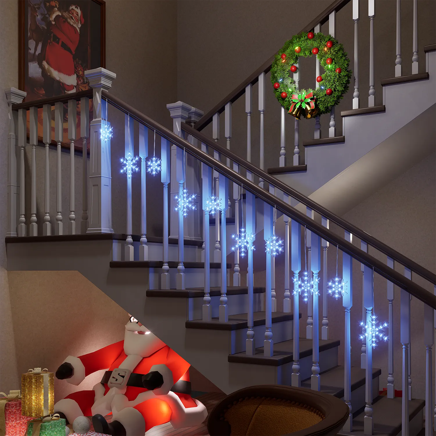 Small Snowflake Light ,Pre-set Twinkle Effect,29V,150leds - Image 8