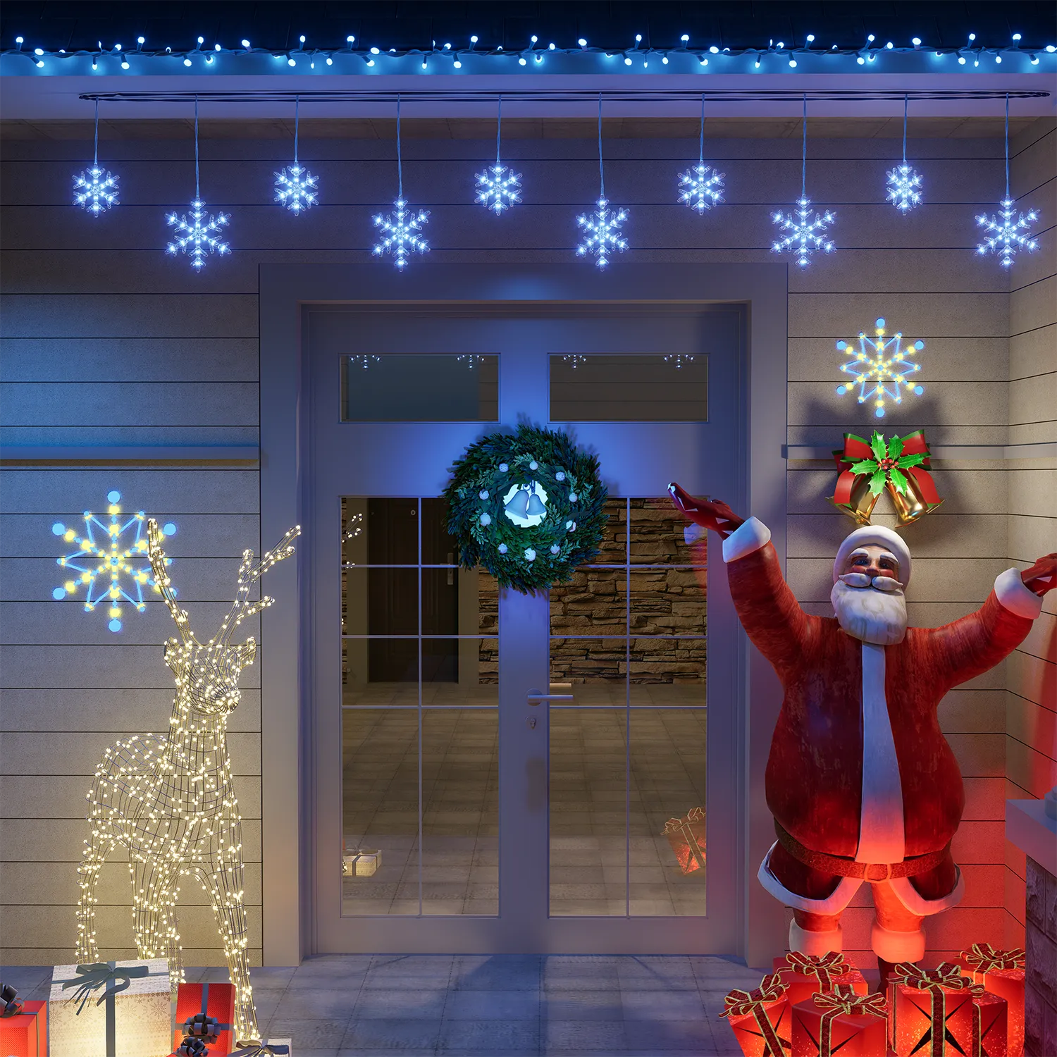 Small Snowflake Light ,Pre-set Twinkle Effect,29V,150leds - Image 9