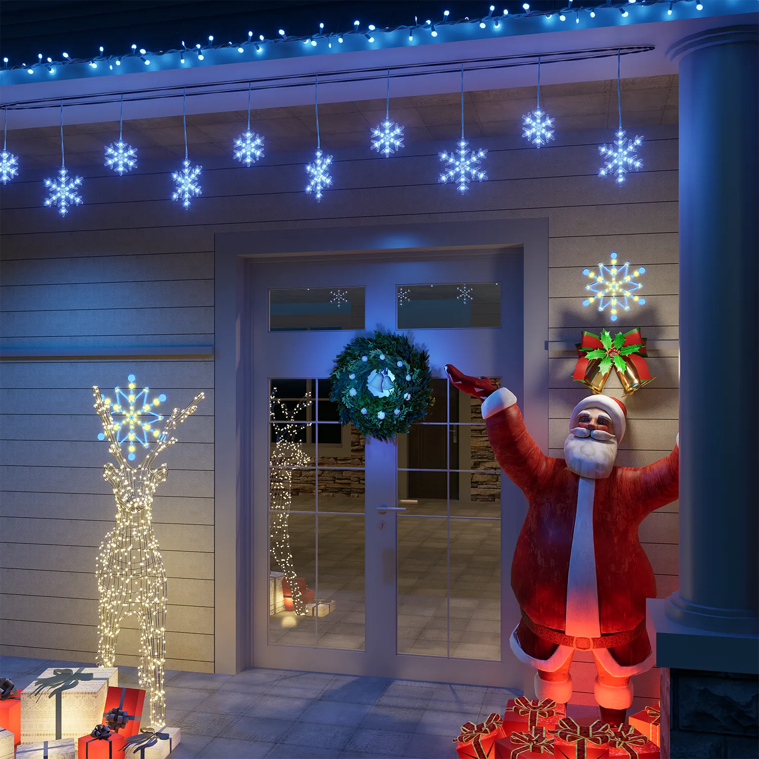 Small Snowflake Light ,Pre-set Twinkle Effect,29V,150leds - Image 12
