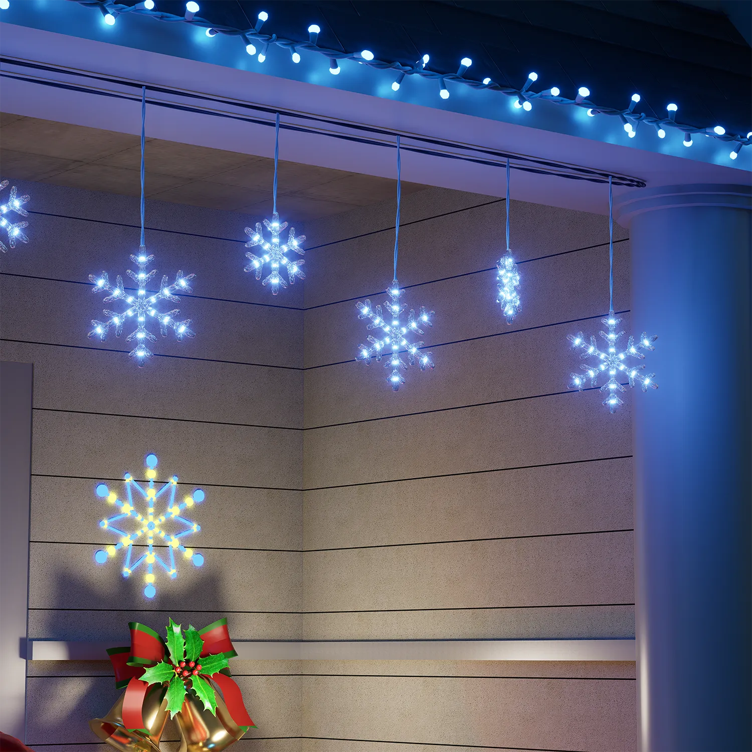 Small Snowflake Light ,Pre-set Twinkle Effect,29V,150leds - Image 14