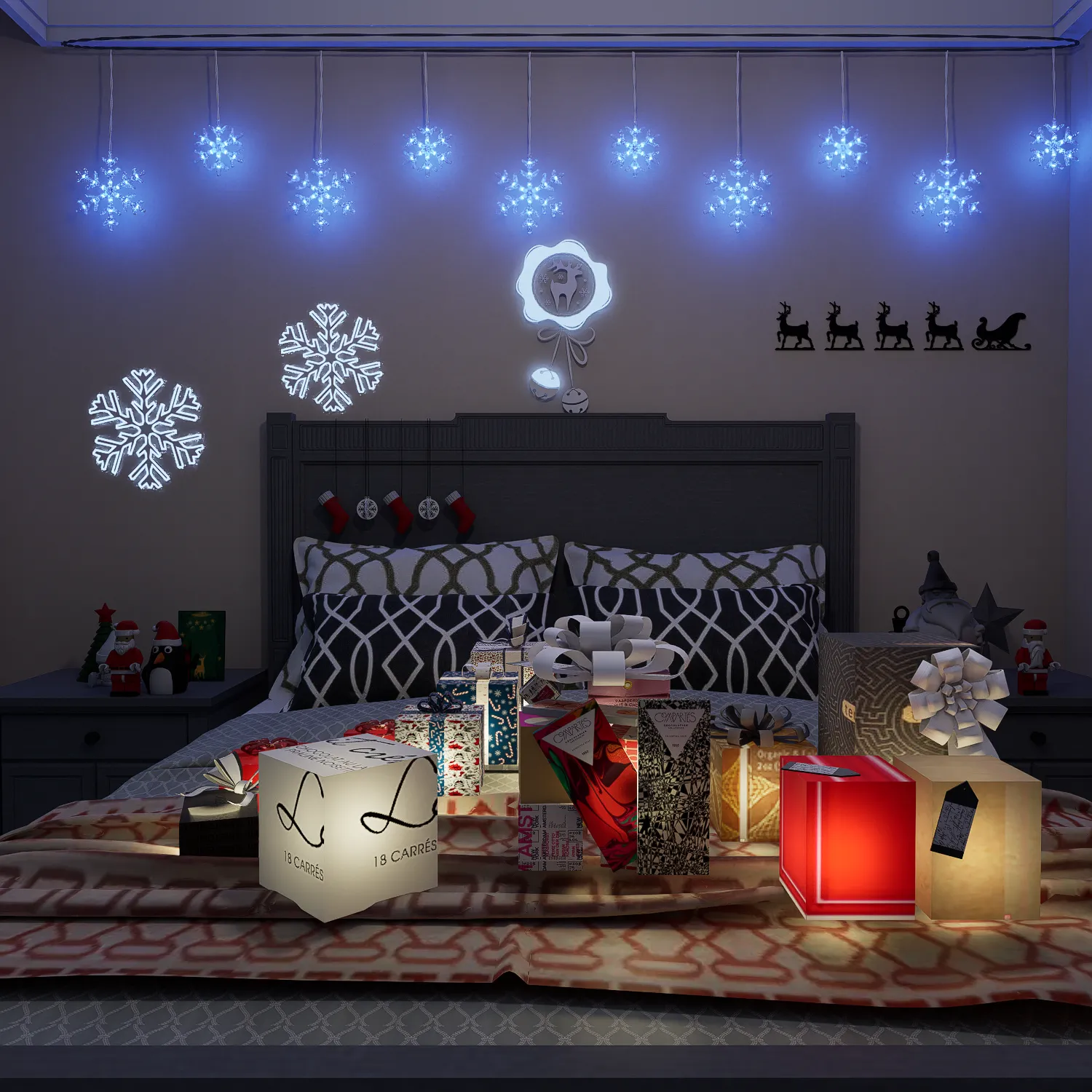 Small Snowflake Light ,Pre-set Twinkle Effect,29V,150leds - Image 15